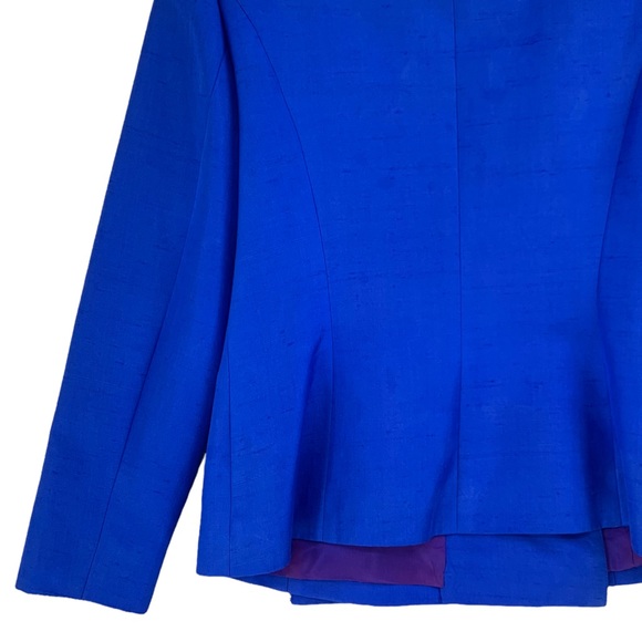 Vintage 100% Silk Double Breasted Formal Blazer Jacket by Richard Warren Petites - Picture 11 of 16